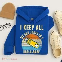 I Keep All My Dad Jokes In A Dad A Base Retro Sunset Hoodie thumb 4