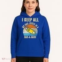 I Keep All My Dad Jokes In A Dad A Base Retro Sunset Hoodie thumb 5