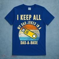 I Keep All My Dad Jokes In A Dad A Base Retro Sunset T-Shirt thumb 5