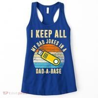I Keep All My Dad Jokes In A Dad A Base Retro Sunset Women's Tank Top thumb 0