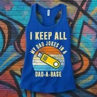 I Keep All My Dad Jokes In A Dad A Base Retro Sunset Women's Tank Top thumb 3