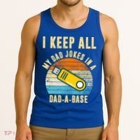 I Keep All My Dad Jokes In A Dad A Base Retro Sunset Tank Top thumb 3