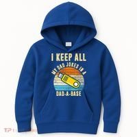 I Keep All My Dad Jokes In A Dad A Base Retro Sunset Kids Hoodie thumb 0