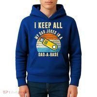 I Keep All My Dad Jokes In A Dad A Base Retro Sunset Kids Hoodie thumb 4