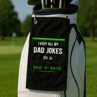 I Keep All My Dad Jokes In A Dad A Base Funny Father Saying Golf Towel thumb 2