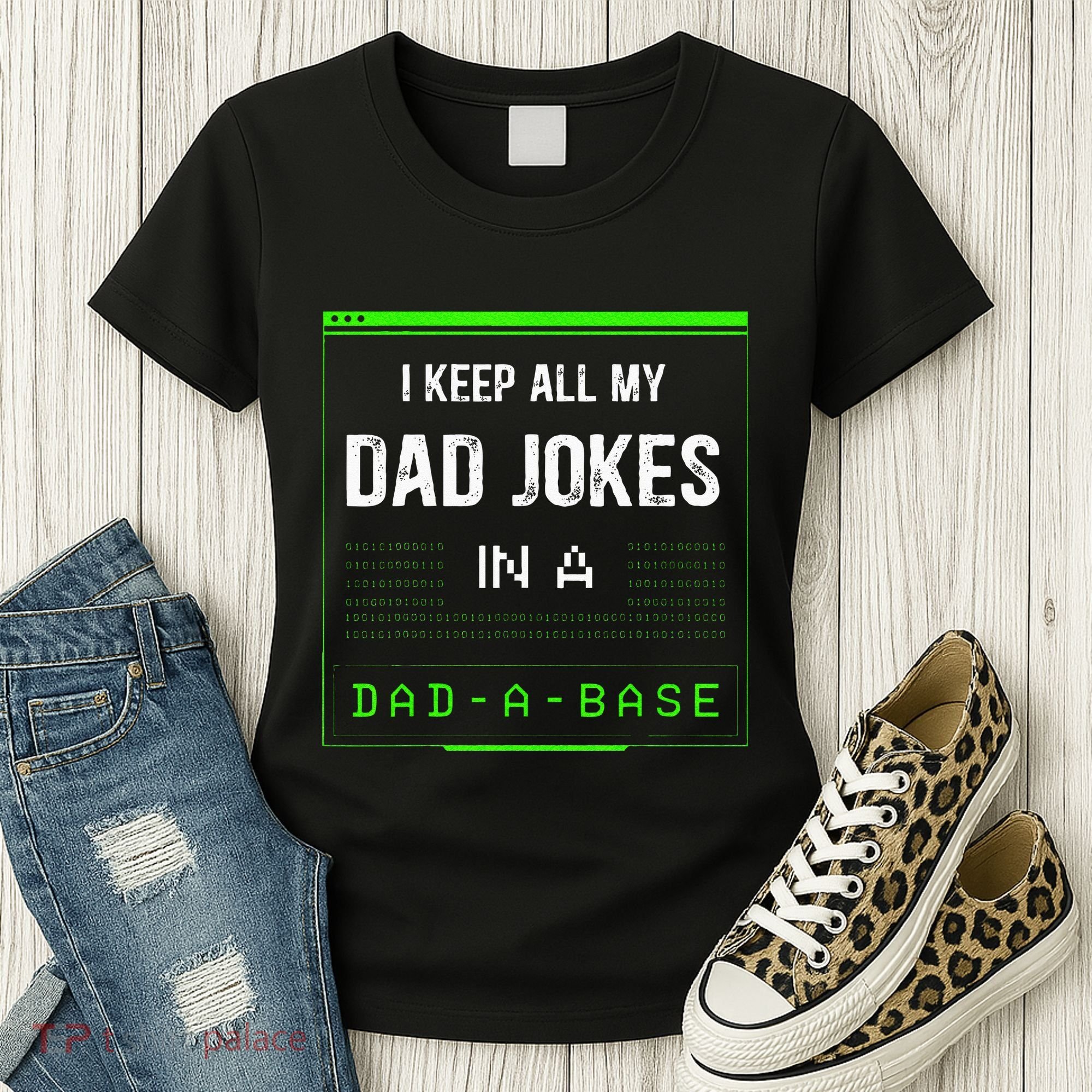 I Keep All My Dad Jokes In A Dad A Base Funny Father Saying Women's T-Shirt