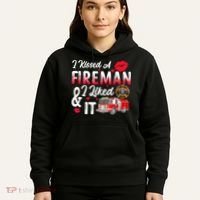 I Kissed A Fireman I Liked It Firefighter Valentine Days Hoodie thumb 5