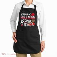 I Kissed A Fireman I Liked It Firefighter Valentine Days Apron thumb 2