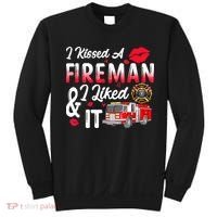 I Kissed A Fireman I Liked It Firefighter Valentine Days Sweatshirt thumb 0