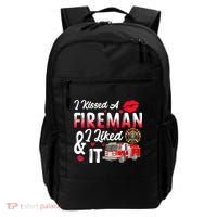 I Kissed A Fireman I Liked It Firefighter Valentine Days Backpack thumb 0