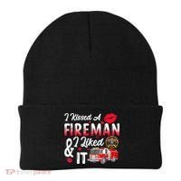 I Kissed A Fireman I Liked It Firefighter Valentine Days Beanie thumb 0