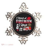 I Kissed A Fireman I Liked It Firefighter Valentine Days Ornament thumb 0