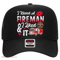 I Kissed A Fireman I Liked It Firefighter Valentine Days Hat thumb 0