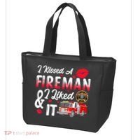 I Kissed A Fireman I Liked It Firefighter Valentine Days Tote Bag thumb 3
