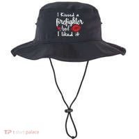 I Kissed A Firefighter And I Liked It Funny Fireman Gift Bucket Hat thumb 0