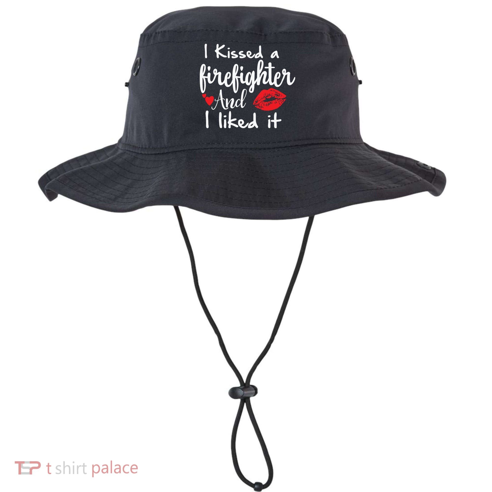 I Kissed A Firefighter And I Liked It Funny Fireman Gift Bucket Hat