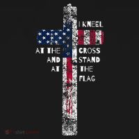 I Kneel At The Cross And Stand At The Flag Men Women Women's Tank Top thumb 5