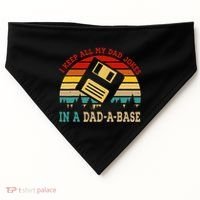 I Keep All My Dad Jokes In A Dad A Base Fathers Day Gift USA-Made Doggie Bandana thumb 0