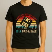 I Keep All My Dad Jokes In A Dad A Base Fathers Day Gift T-Shirt thumb 3