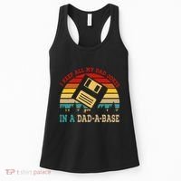 I Keep All My Dad Jokes In A Dad A Base Fathers Day Gift Women's Tank Top thumb 0