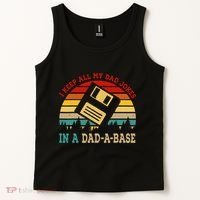 I Keep All My Dad Jokes In A Dad A Base Fathers Day Gift Tank Top thumb 2
