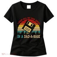I Keep All My Dad Jokes In A Dad A Base Fathers Day Gift Women's T-Shirt thumb 0