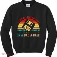 I Keep All My Dad Jokes In A Dad A Base Fathers Day Gift Kids Sweatshirt thumb 0