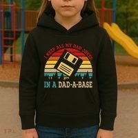 I Keep All My Dad Jokes In A Dad A Base Fathers Day Gift Kids Hoodie thumb 3