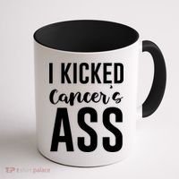 I Kicked Cancers Ass Coffee Mug thumb 1