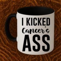 I Kicked Cancers Ass Coffee Mug thumb 2