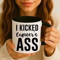 I Kicked Cancers Ass Coffee Mug thumb 3