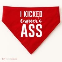 I Kicked Cancers Ass USA-Made Doggie Bandana thumb 0