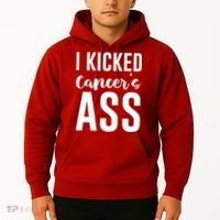 I Kicked Cancers Ass Hoodie thumb 2