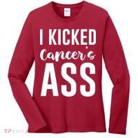 I Kicked Cancers Ass Women's Long Sleeve Shirt thumb 0