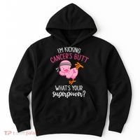 Im Kicking Cancers Butt Breast Cancer Awareness Supporter Hoodie thumb 0