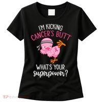 Im Kicking Cancers Butt Breast Cancer Awareness Supporter Women's T-Shirt thumb 0