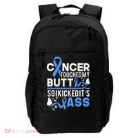 i kicked cancers butt Colon cancer awareness Backpack thumb 0