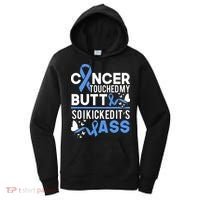 i kicked cancers butt Colon cancer awareness Women's Hoodie thumb 0