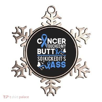 i kicked cancers butt Colon cancer awareness Ornament