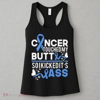 i kicked cancers butt Colon cancer awareness Women's Tank Top thumb 3