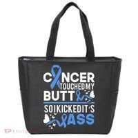 i kicked cancers butt Colon cancer awareness Tote Bag thumb 0