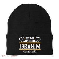 Ibrahim Keep Calm And Let Ibrahim Handle That Funny Gift Beanie thumb 0