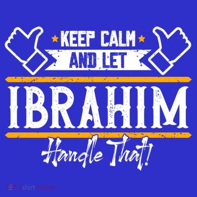 Ibrahim Keep Calm And Let Ibrahim Handle That Funny Gift Kids Long Sleeve Plaid Pajama Set