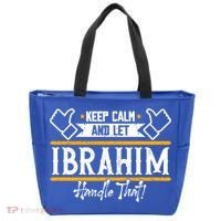 Ibrahim Keep Calm And Let Ibrahim Handle That Funny Gift Tote Bag thumb 0