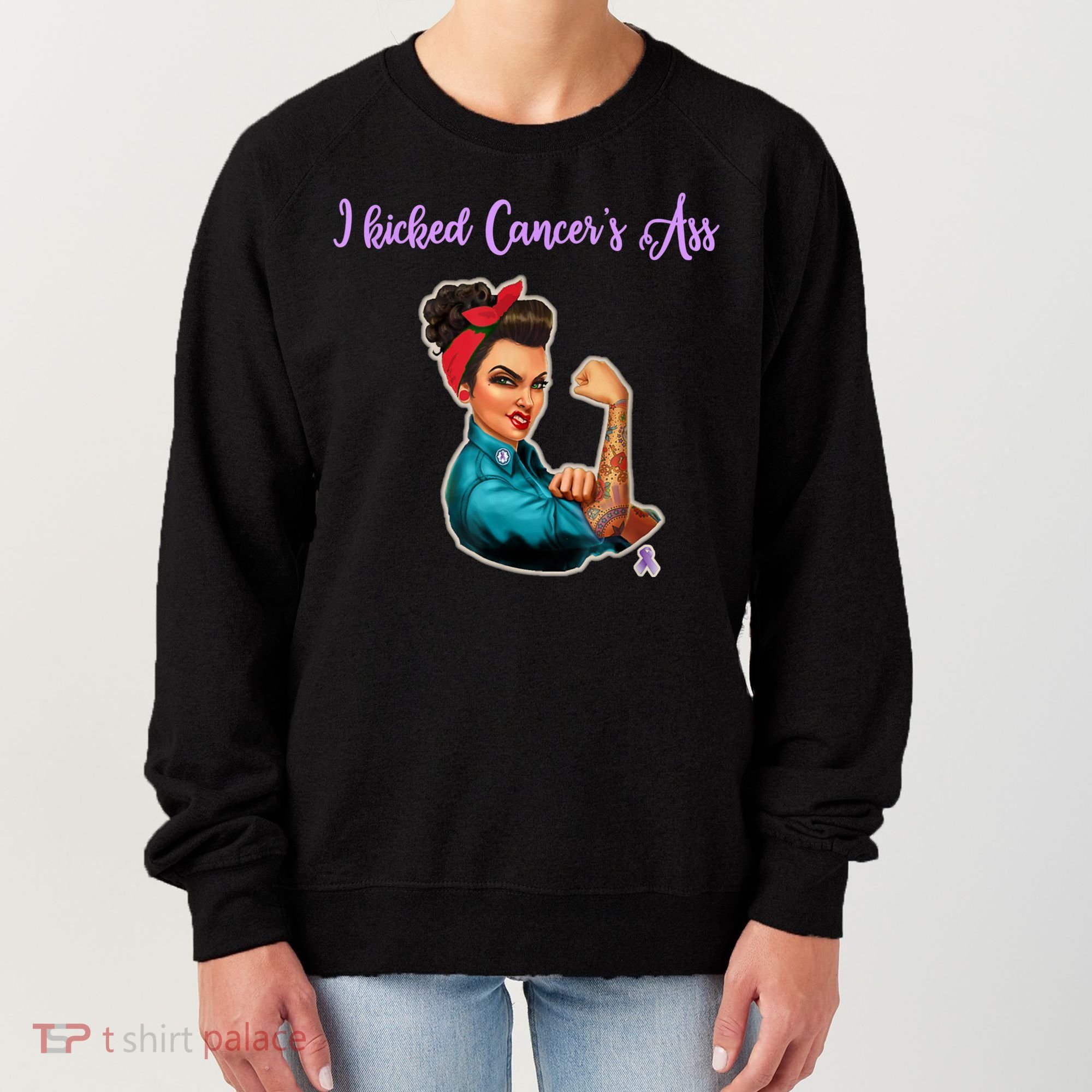 I Kicked Cancers Ass Cancer Survivors Women's Sweatshirt