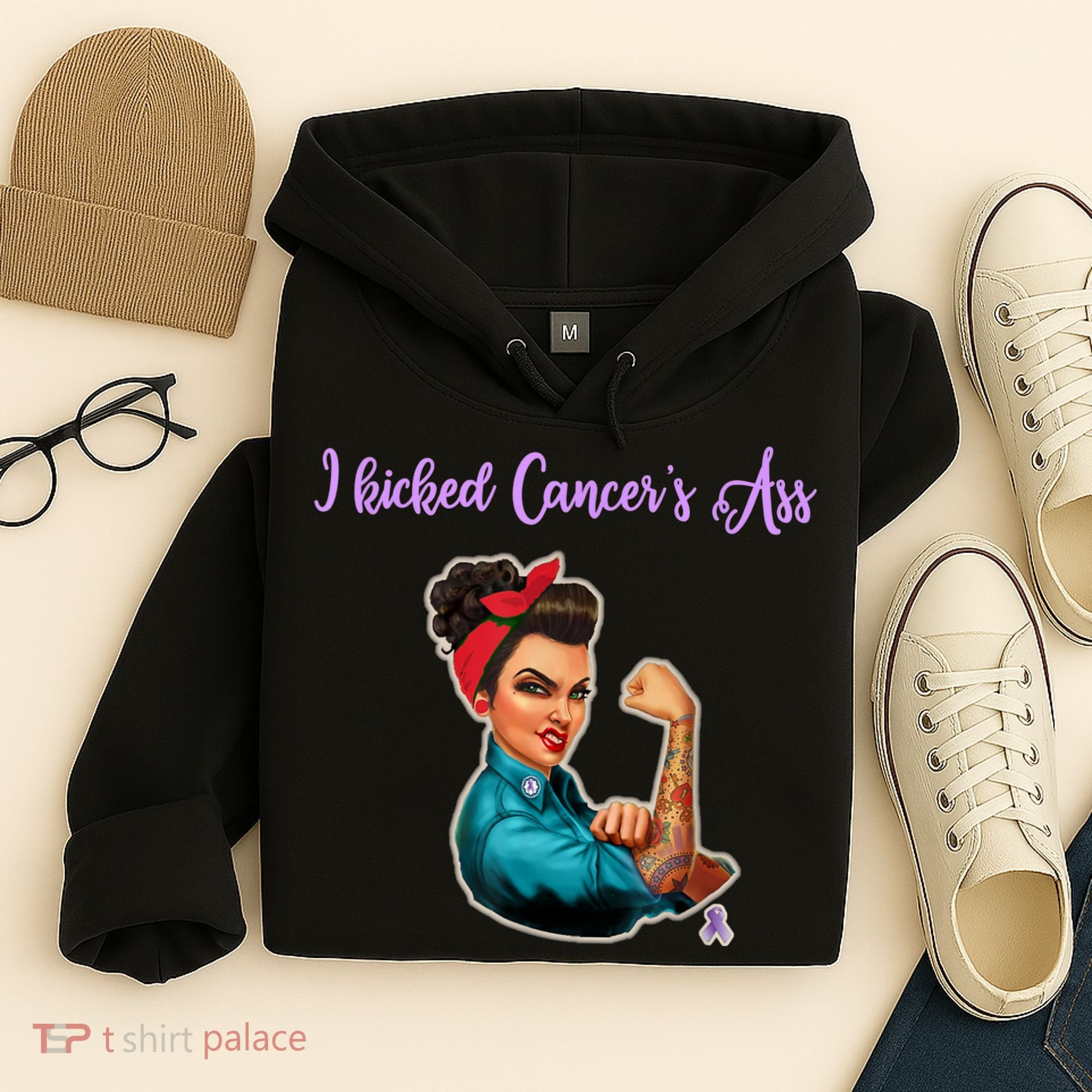 I Kicked Cancers Ass Cancer Survivors Hoodie