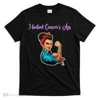 I Kicked Cancers Ass Cancer Survivors T-Shirt thumb 0