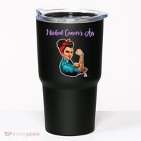 I Kicked Cancers Ass Cancer Survivors Tumbler thumb 0