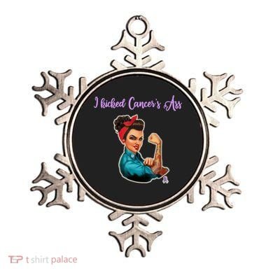 I Kicked Cancers Ass Cancer Survivors Ornament
