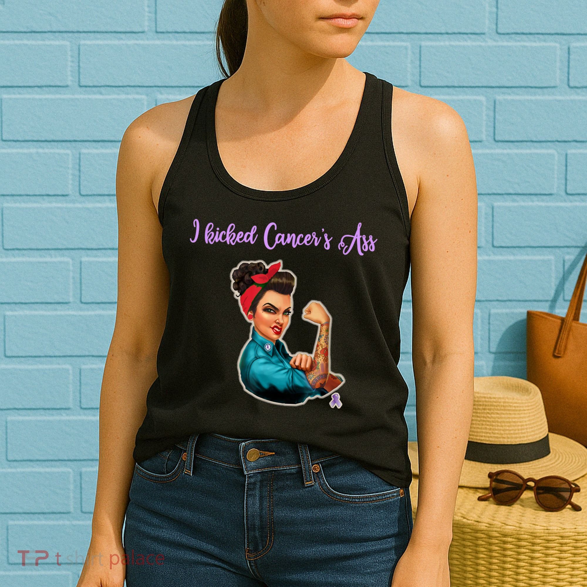 I Kicked Cancers Ass Cancer Survivors Women's Tank Top